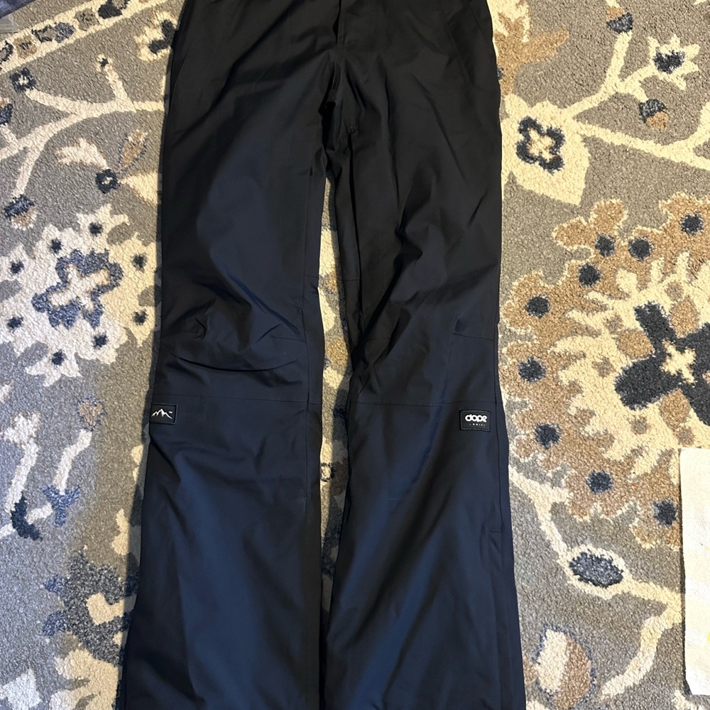 DOPE Black Technical Snow Pants with Logo Patch